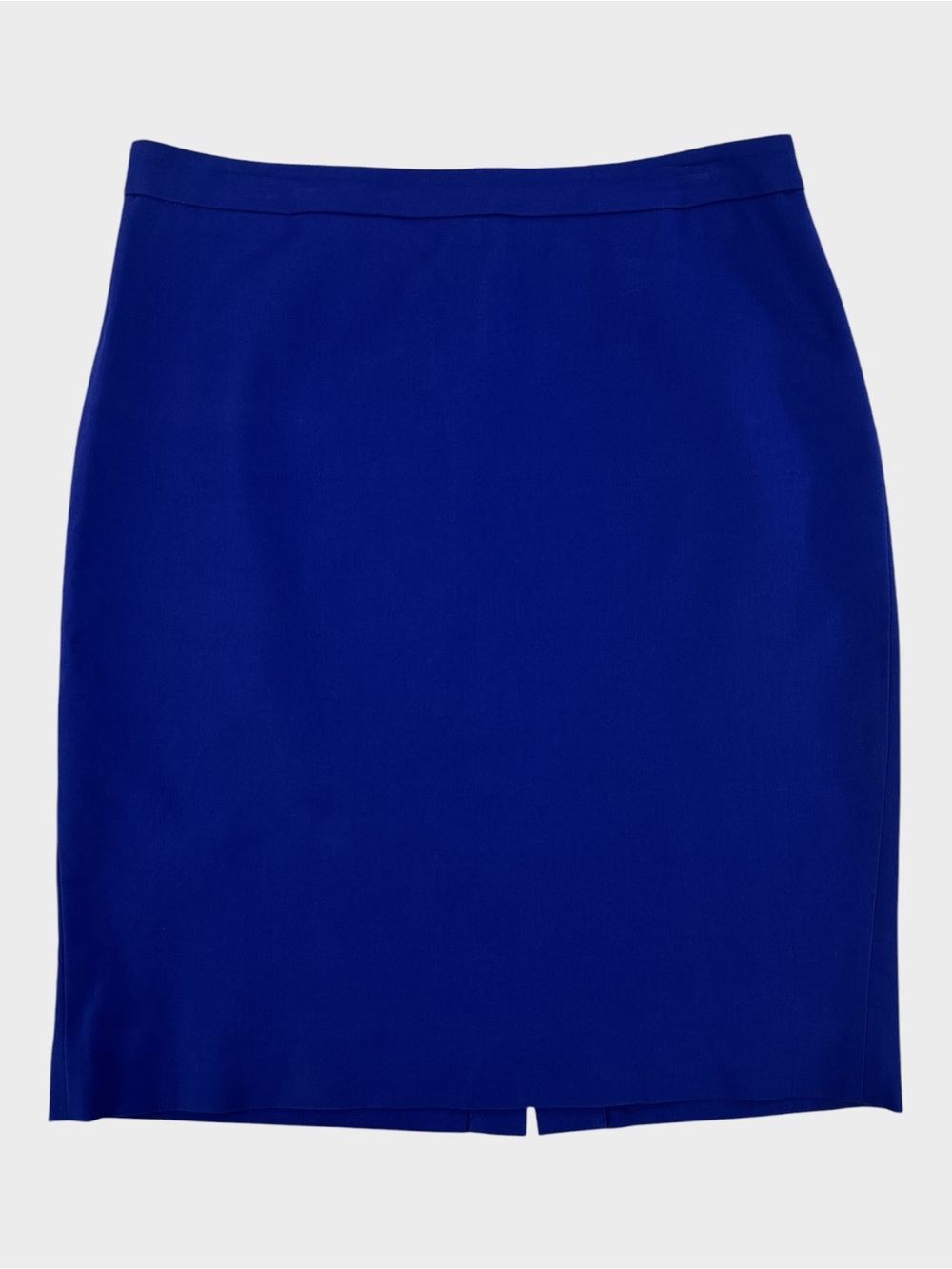 J.Crew Superfine Cotton Pencil Skirt Royal Cobalt Blue Lined Career Preppy 8